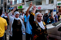 Protest on Istiklal Caddesi in Beyoglu, Istanbul