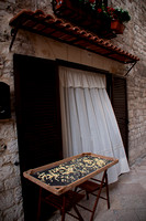 Fresh homemade orechiette drying in Bari Vecchia