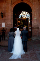 A wedding at the Parroquia de San Miguel Arcangel.