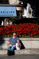 Sunbathing at Puerta del Sol, Madrid