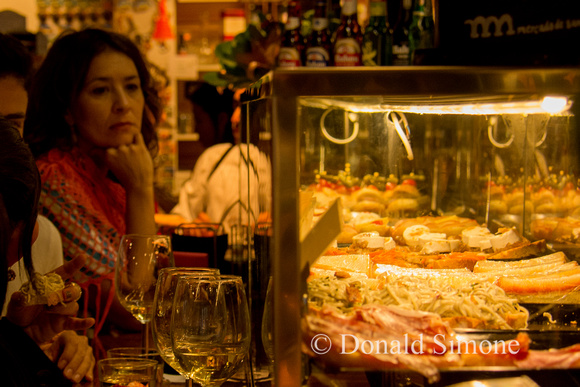 Tapas bar at Mercado de San Miguel in Old Madrid
