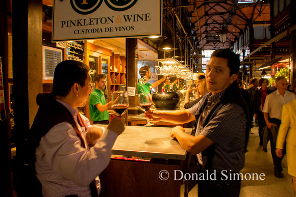 Wine tasting at the Mercado de San Miguel in Old Madrid