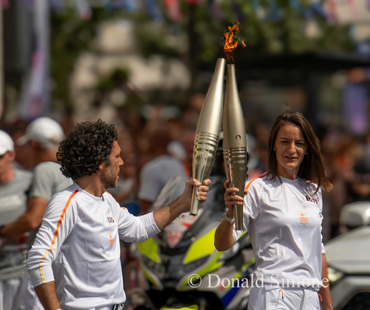 Olympic torch relay in Aubervilliers, one day before the Opening Ceremony.
